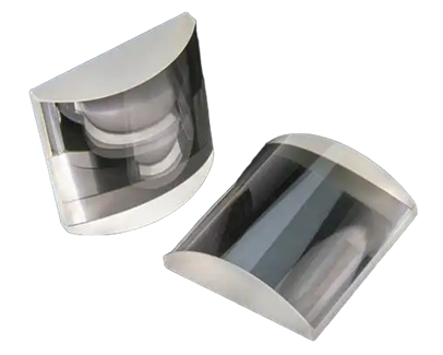 平凸圆形柱面透镜，CaF2，D25.4mm，F=75.0 mm，已安装,未镀膜