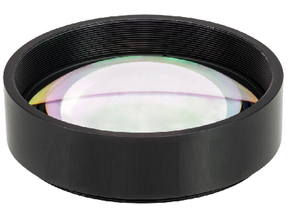 平凸透镜，D25.0 mm，F=25.4 mm，材料：N-BK7，AR/AR@1050-1700 nm，安装于内径25.4 mm的标准透镜套筒
